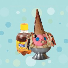 Beijo Frio - PITCHULINHA Beijo Frio - PITCHULINHA <br/> Sorvete de chiclete e morango, chantilly, calda de morango, chocolate e caramelo, casquinha, confete, castanha, decoração de palhacinho e refrigerante pitchula.