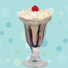 Beijo Frio - VIVIANE <br/> sorvete de café ao leite, chantily, calda de chocolate e canela.